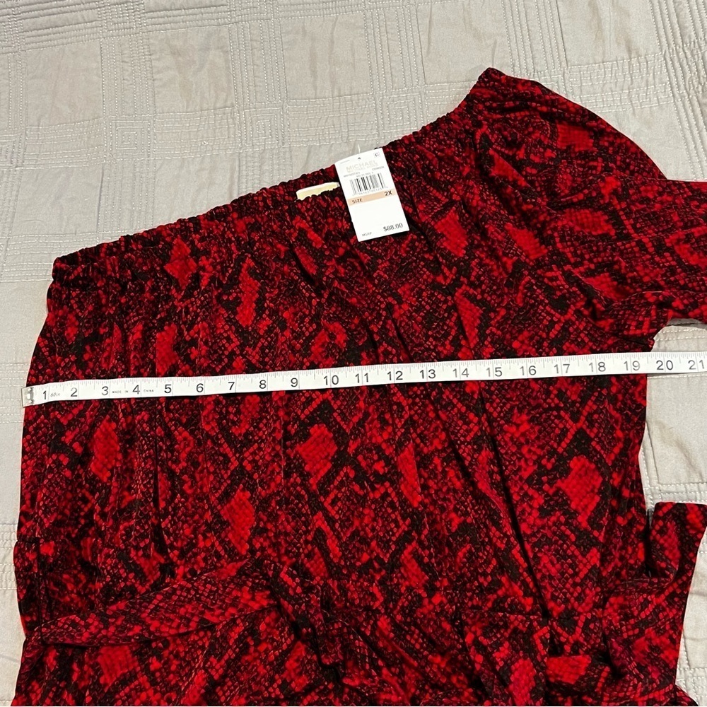 NEW Michael Kors Plus Size 2X Python One Shoulder… - image 6